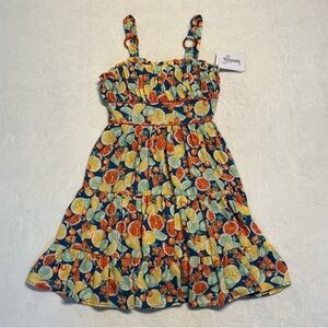 NWT Speechless Kids Colorful Citrus Print Kids Dress Size 10